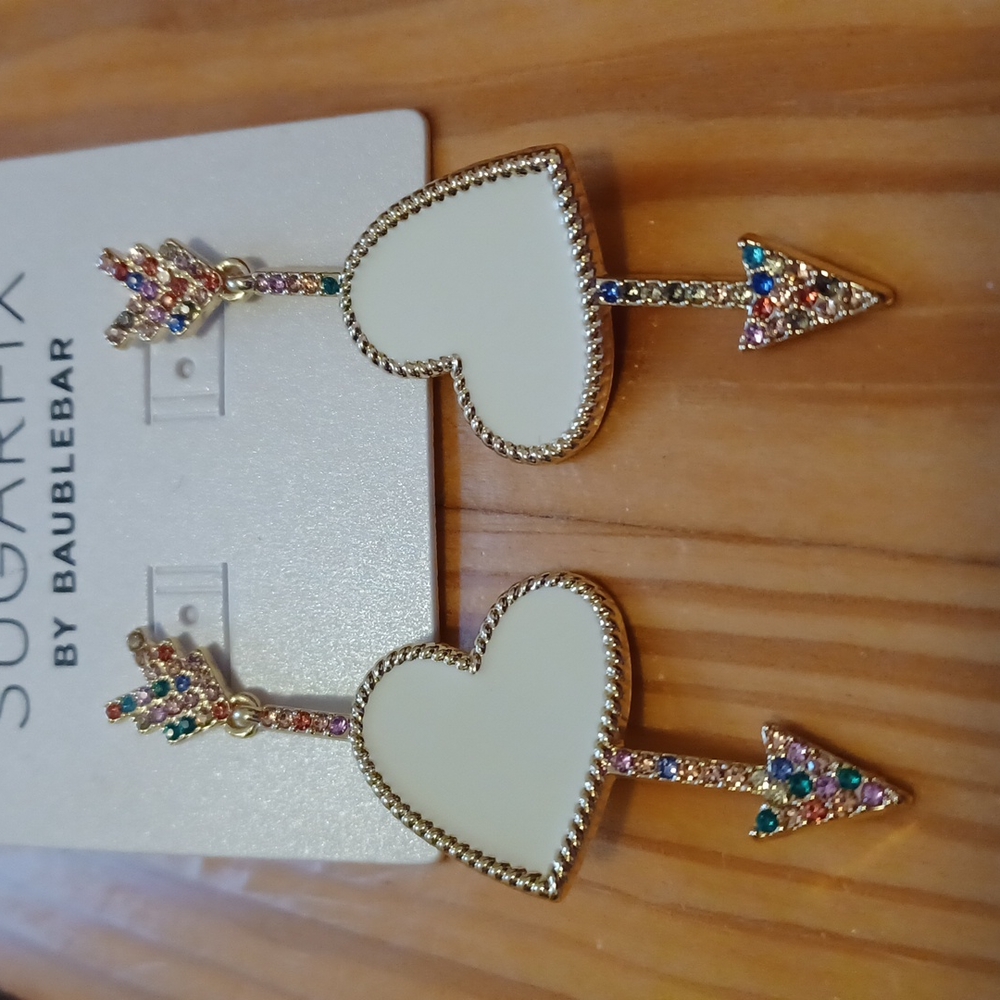 Sugarfix by BaubleBar heart arrow earrings
